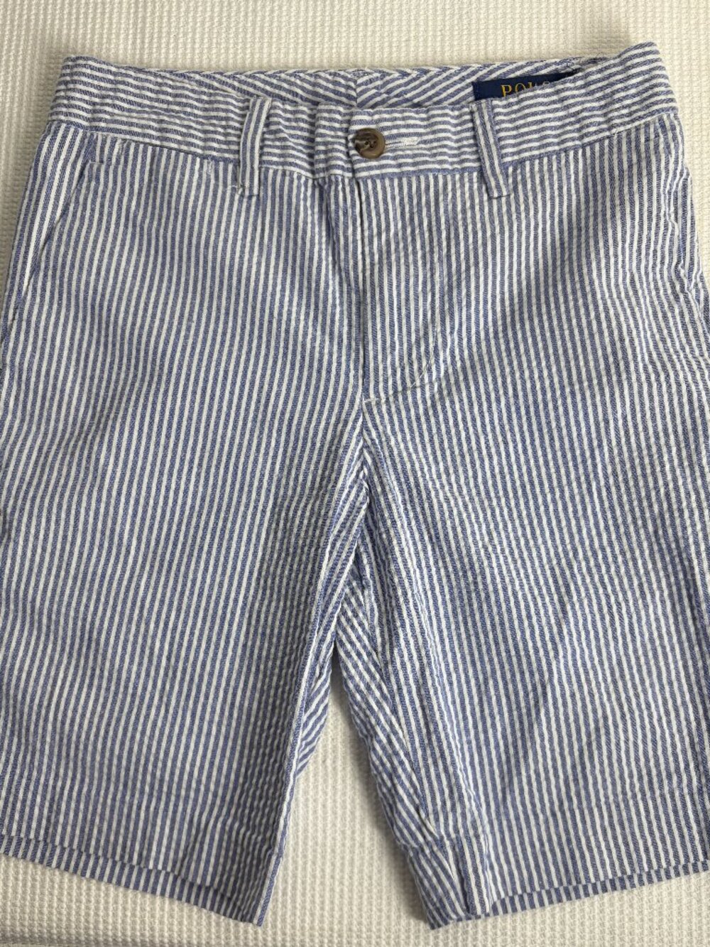 Polo Ralph Lauren Seersucker Shorts Boys’ Size 8 Blue White